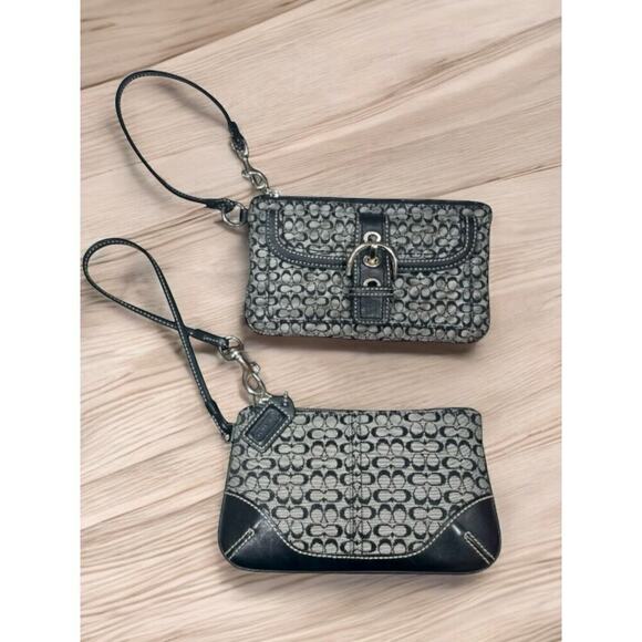 Y2K Coach Bundle of Two Soho Mini Signature Wristlets/Wallets - Picture 1 of 8